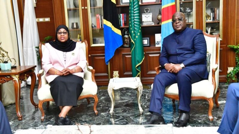 RDC : Le Président Félix Tshisekedi félicite la Présidente tanzanienne pour sa réélection
